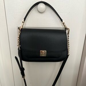 Kate Spade Black Crossbody Bag with Gold Chain